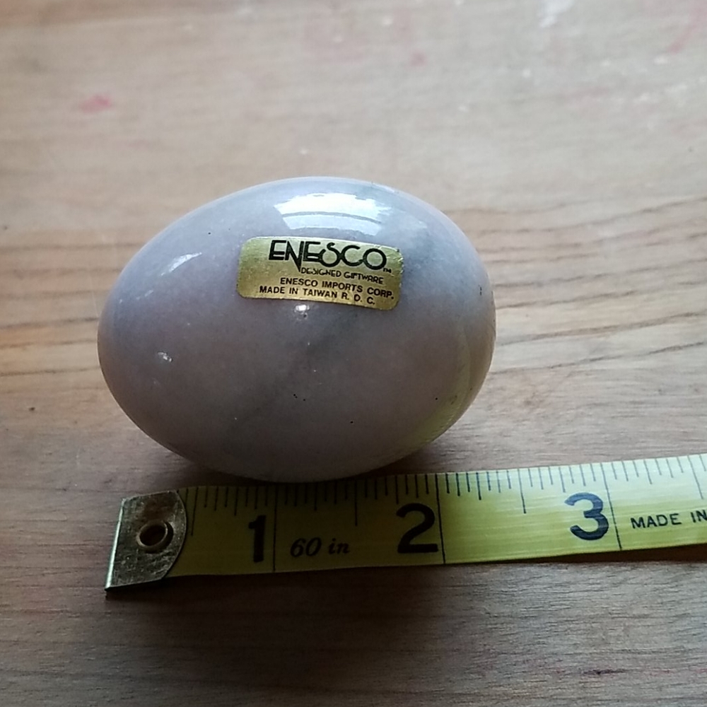 Enesco Marble Egg Signed